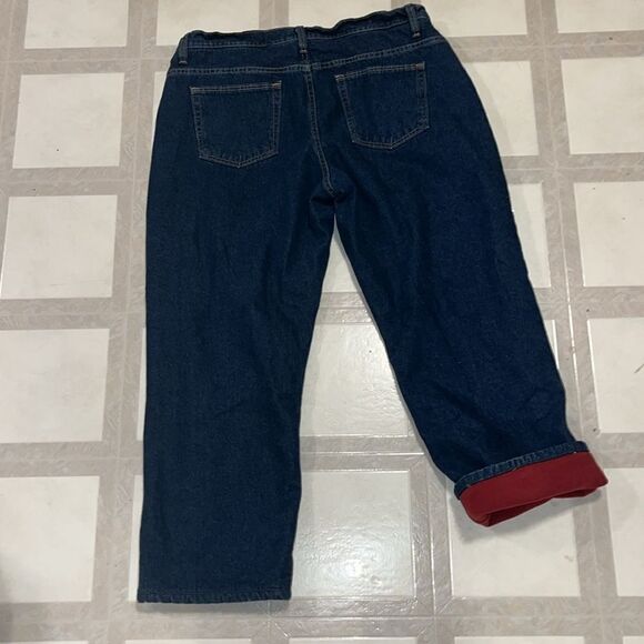 EXCELLENT CONDITION WOMEN’S CABELA FLEECE LINED JEANS SIZE 14 SHORT - Picture 3 of 5